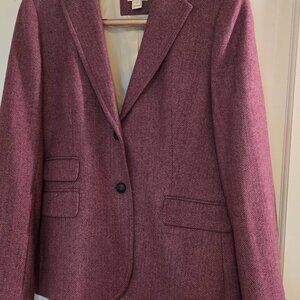 J Crew Womens Blazer Sz 12   Jacket Herringbone Tweed